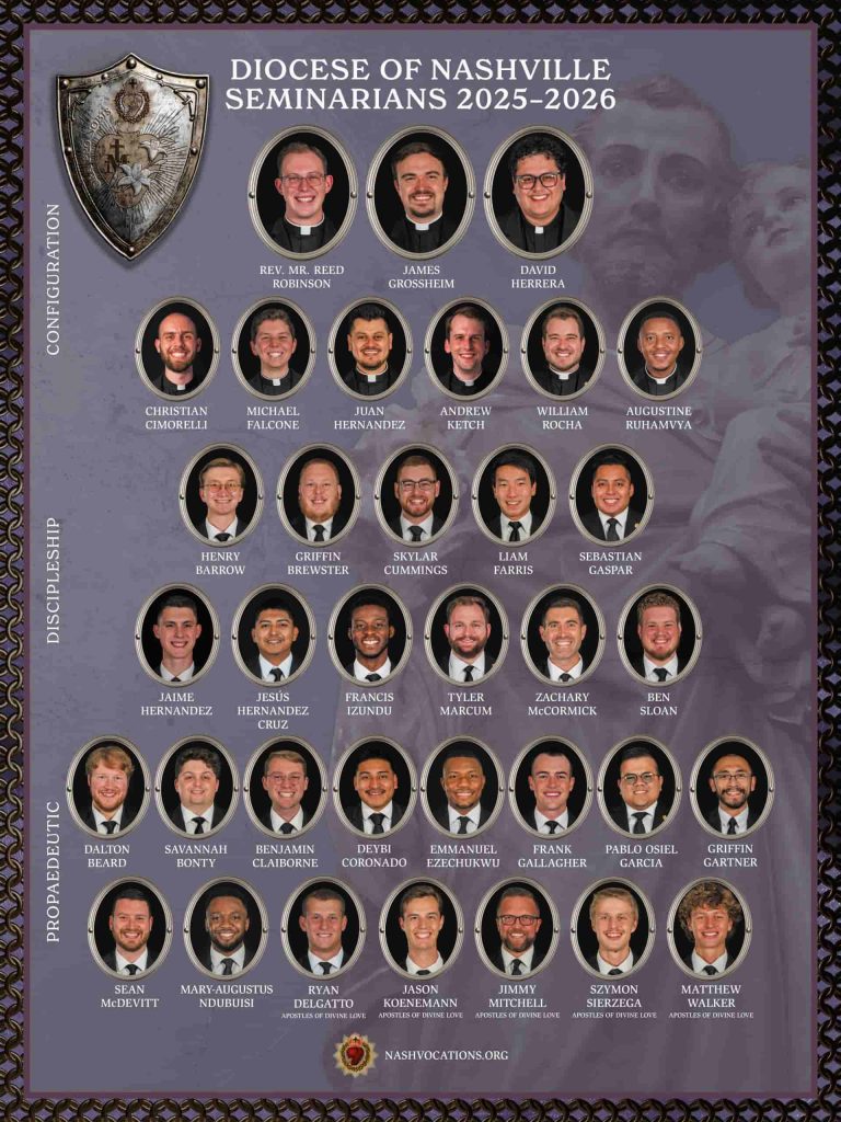 Seminarians of the Diocese of Nashville during formation.