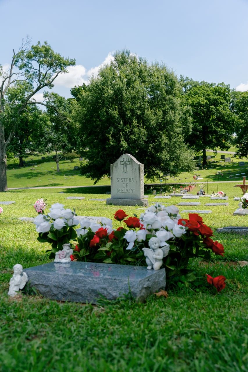 Religious section at Calvary Cemetery