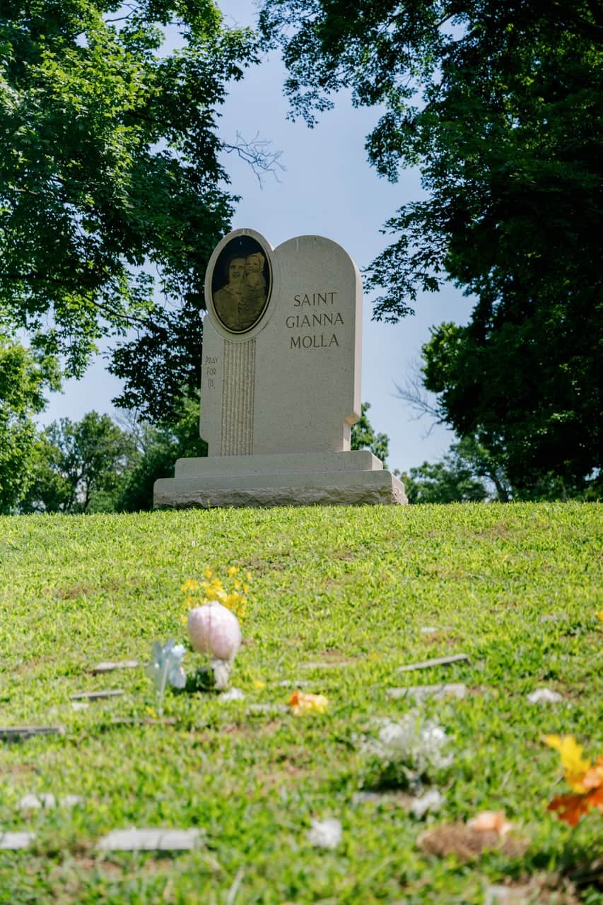 St. Gianna Monument at Calvary Cemetery