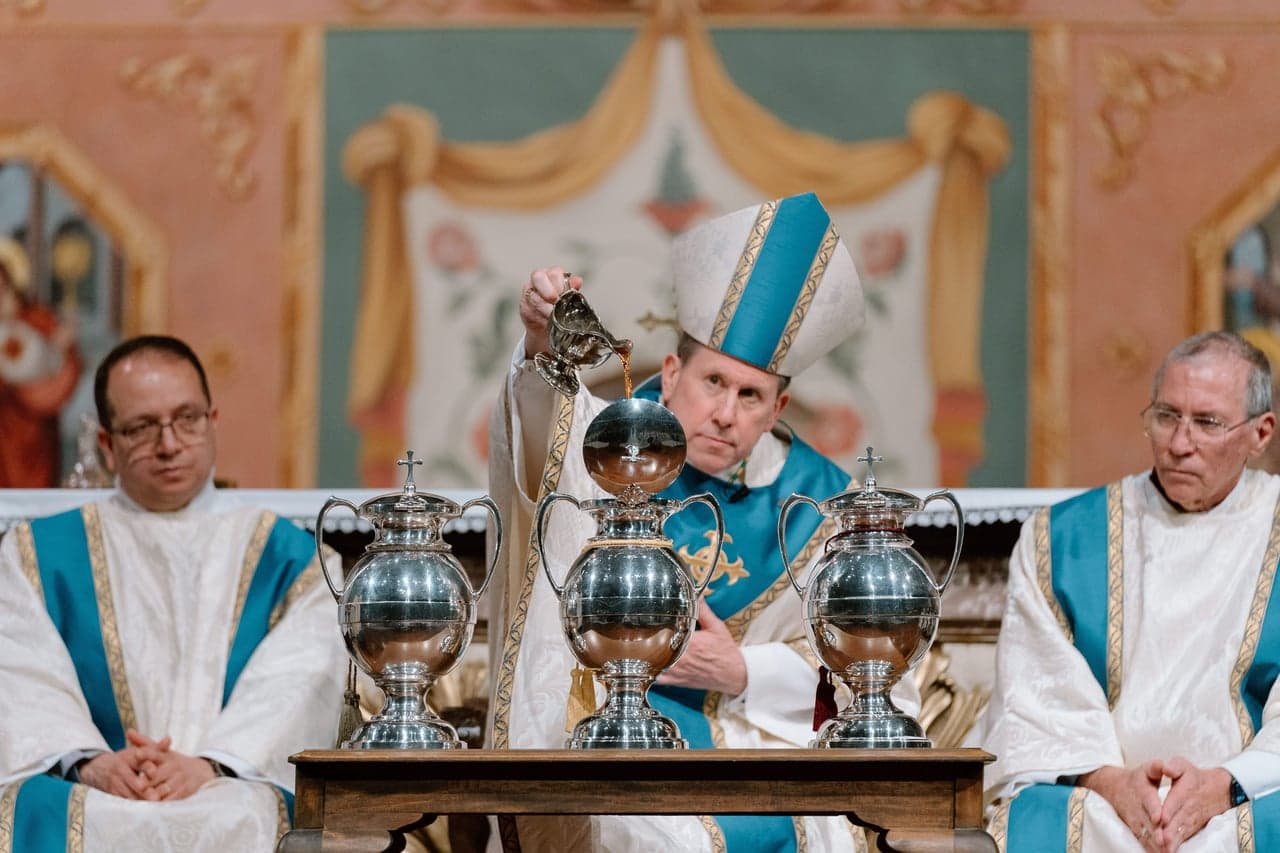 Bishop Spalding serving at liturgy
