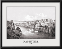 Nashville on the Cumberland River, c. 1855